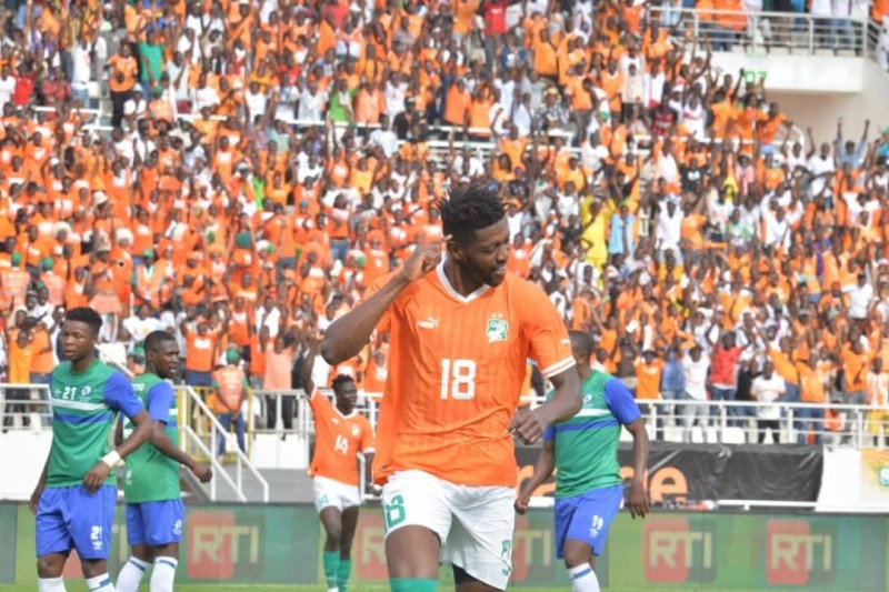 Sangaré Ibrahim a inscrit le but de la victoire des Ivoiriens. (Dr)