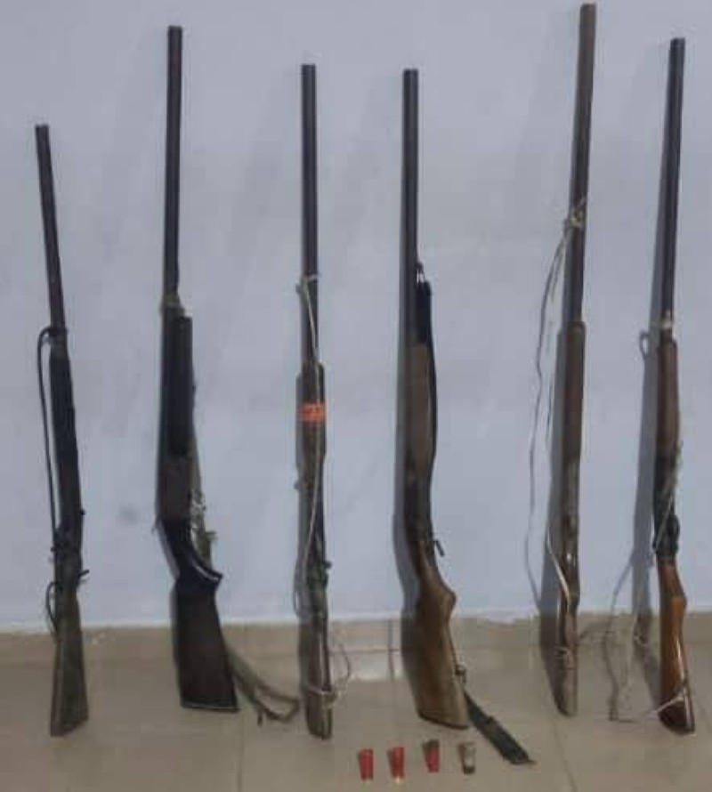 Les armes saisies lors de l'opération. (Dr)