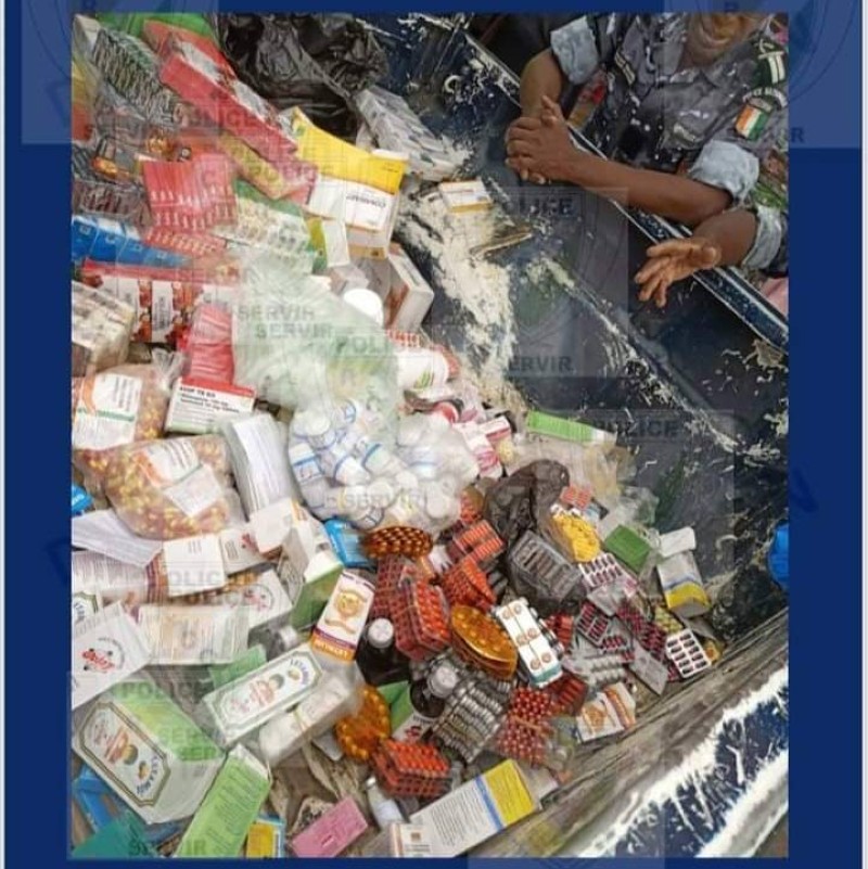 Une vue des produits saisis. ( Ph:DGPN)