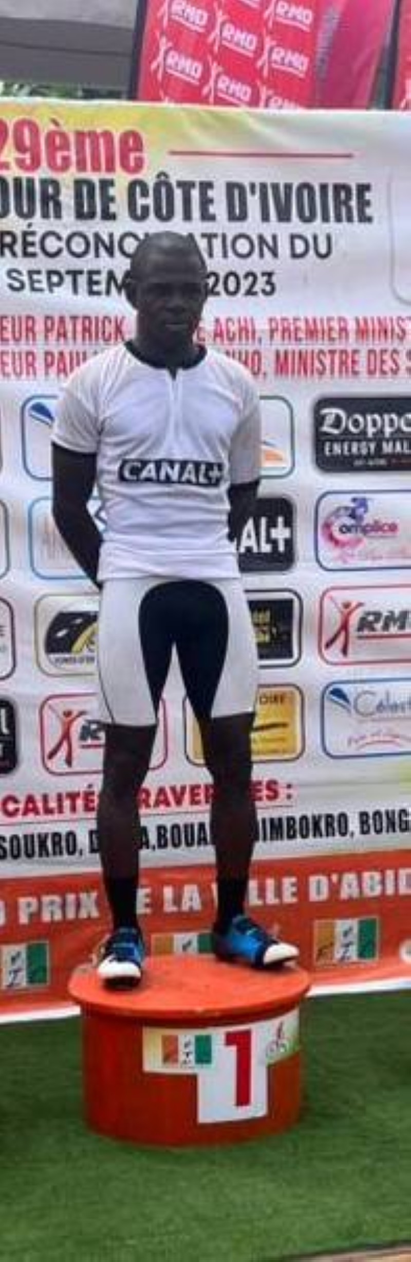 Abou Sanogo vainqueur de la 3eme étape. (DR)