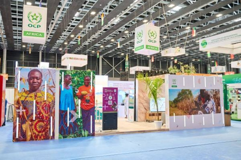 Une vue du stand de l'Ocp au SARA 2023