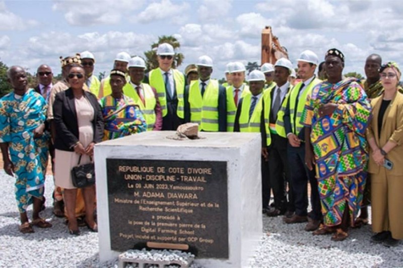 Pose de la première pierre des travaux de construction de la première école digitale d’agriculture de Côte d’Ivoire