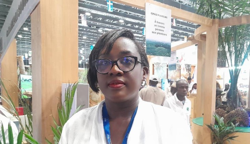 La cheffe de département communication du groupe Sifca  Mme Corine Atenou Yed