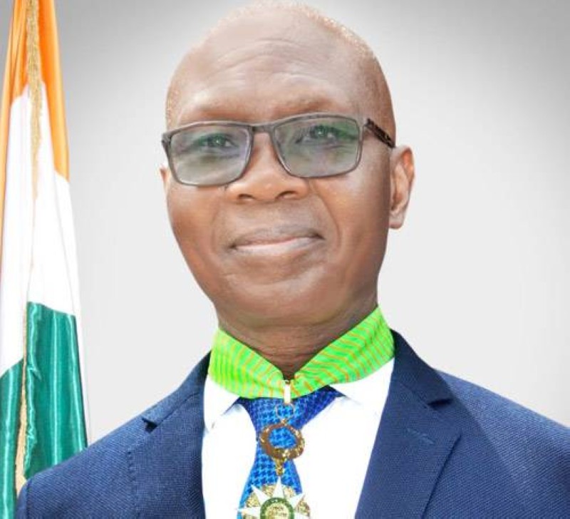 Koffi Konan Albert, ex-secrétaire exécutif de l’Apromac, élevé au rang de Commandeur dans l’Ordre du mérite agricole. (Ph: Dr)