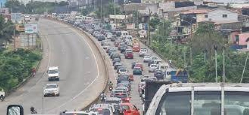 Bingerville-Abidjan, difficile après une pluie (DR)