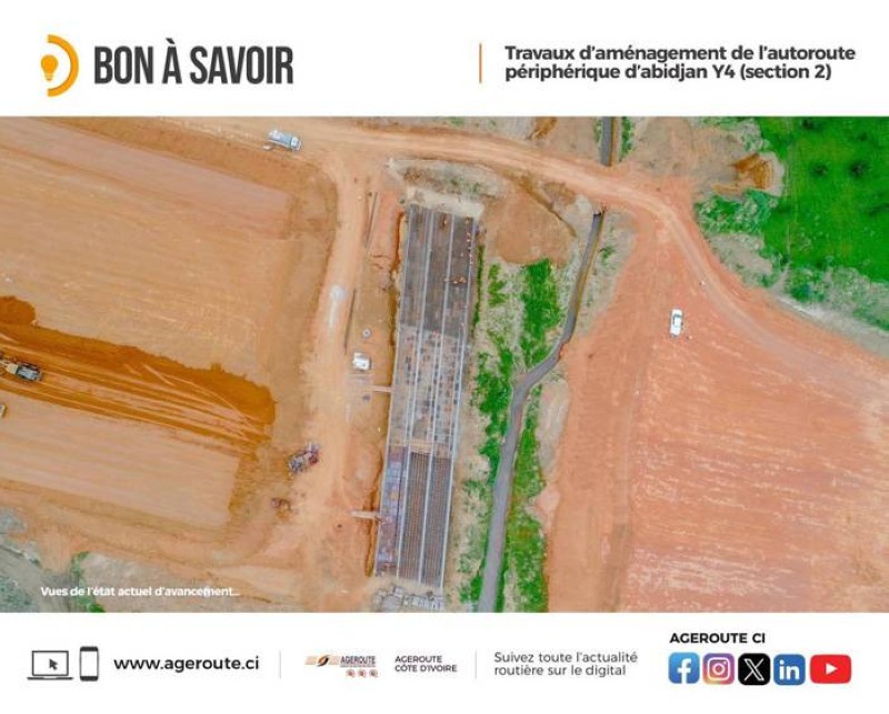 Travaux d’aménagement de l’autoroute périphérique d’Abidjan Y4 