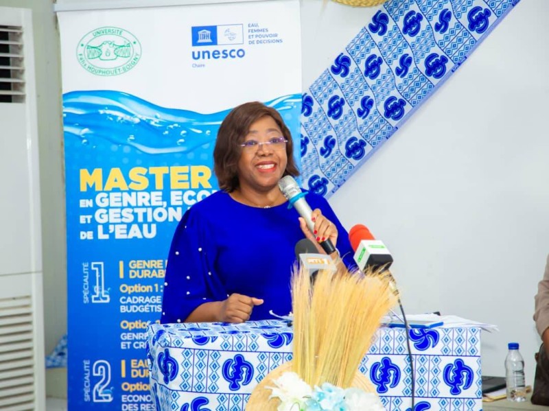 Euphrasie Kouassi Yao a instruit l'auditoire sur les bien-fondés de ce master pour le monde. (Ph: Dr)