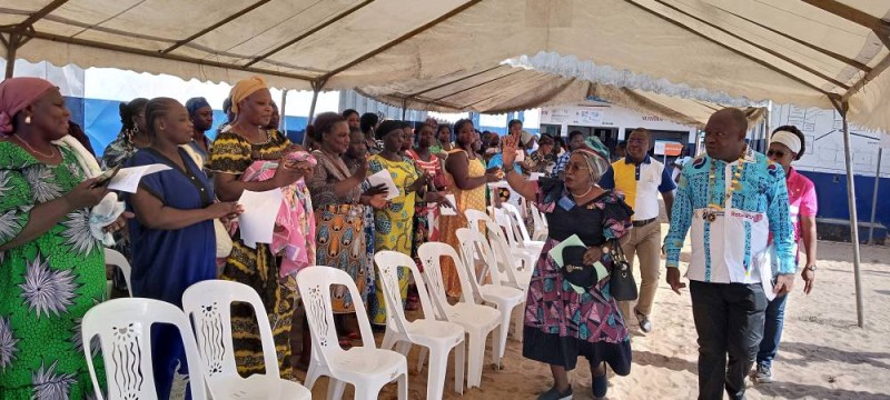 Marie Irène Richmond Ahoua et Gilbert Kouassi se sont félicités de la mobilisation des femmes.