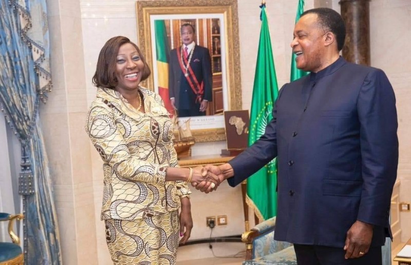 La présidente du Sénat ivoirien reçu le président Sassou Nguesso