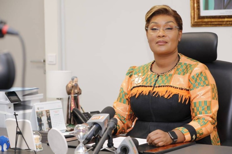 La ministre de la Cohésion nationale, de la Solidarité et de la Lutte contre la pauvreté, Myss Belmonde Dogo, a délivré un message aux Ivoiriens. (Ph: Dr)