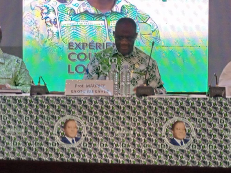 Le Pr Maurice Kakou Guikahué, candidat à la présidence du Pdci-Rda. (Franck YEO)