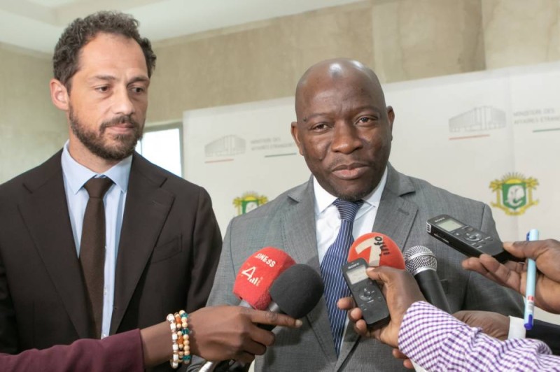 Le DG de la diaspora, Gaoussou Karamako (à droite) et le chef de mission de l'Oim en Côte d'Ivoire, David Preux (PH: DR)