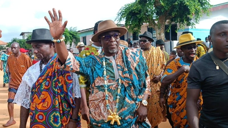 Le nouveau chef d’Attinguié, son honorable Djessou Jacques Marcel. (Ph: Dr)