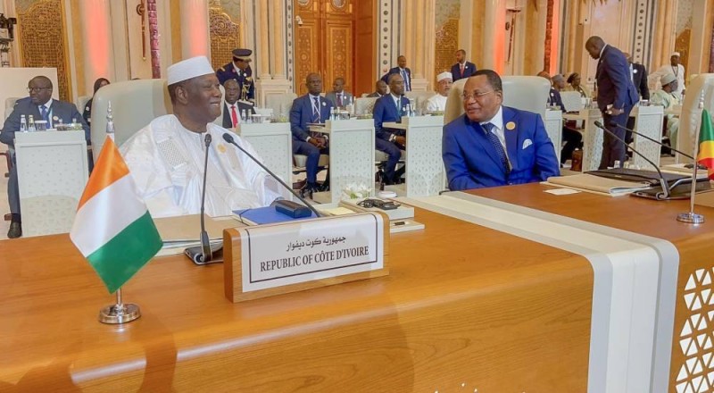 Le Président Alassane Ouattara, est intervenu à la tribune du Sommet de Riyad pour inviter les autorités saoudiennes à soutenir l'Afrique (PH: Présidence)