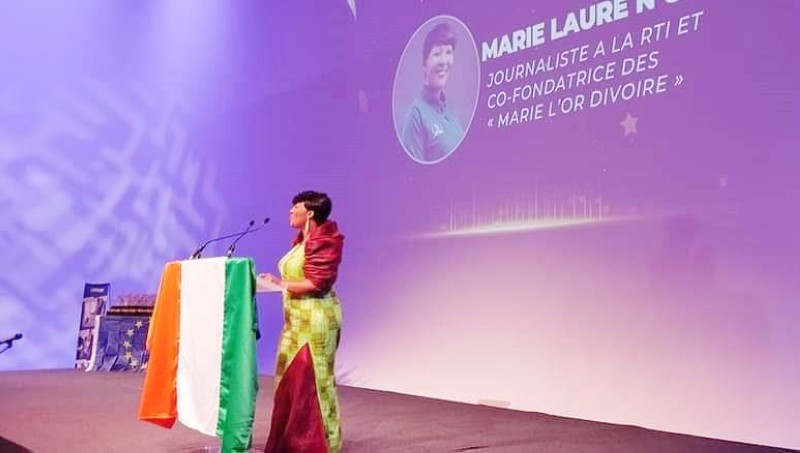 Marie Laure N’Goran, présentatrice vedette de la première chaîne de télévision nationale (RTI1) et co-fondatrice des "Marie l'Or d'Ivoire. (Ph: Dr)