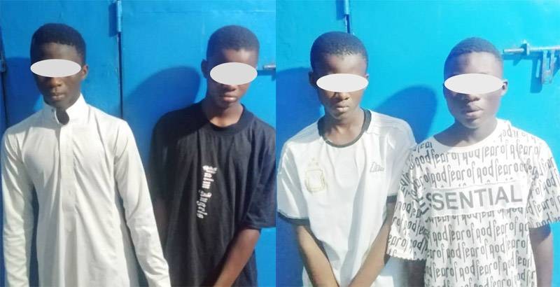 Les présumés bandits ont été remis au parquet pour répondre de leurs actes. (Ph: Dr)
