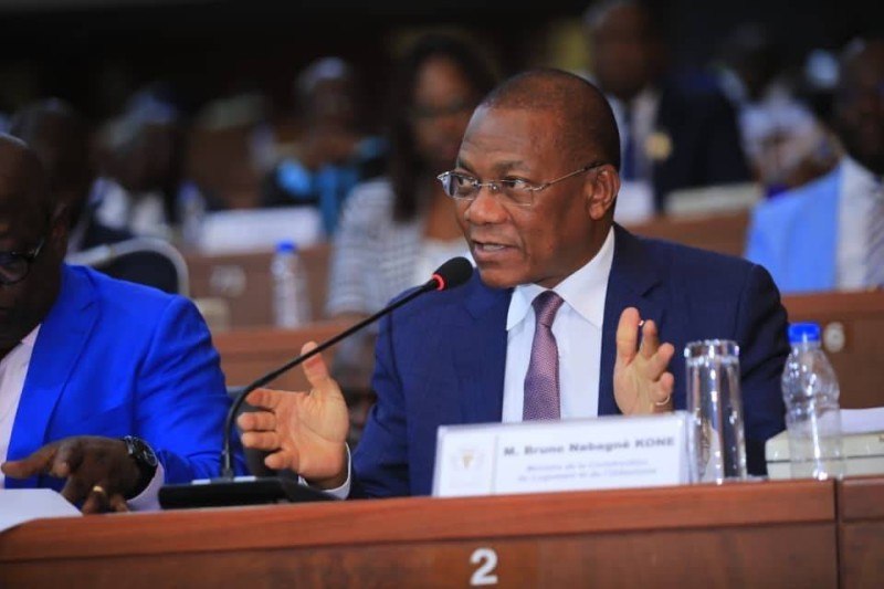 Bruno Koné Nabagné a présenté le budget de son département ministériel au Sénat. (Ph: Dr)