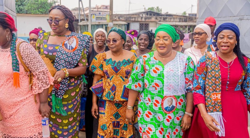 La candidate Harlette Badou à Yopougon-Wassakara