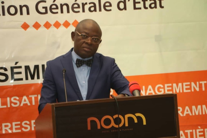 Le directeur de cabinet de l'inspecteur général d'Etat, Charles Yao Kouassi a ouvert le séminaire de formation. (Ph: Dr)