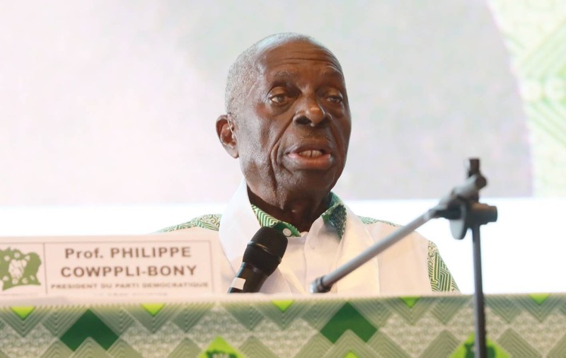 Le président par intérim du Pdci-Rda, Comppli-Bony. (Photo: Honoré Bosson)