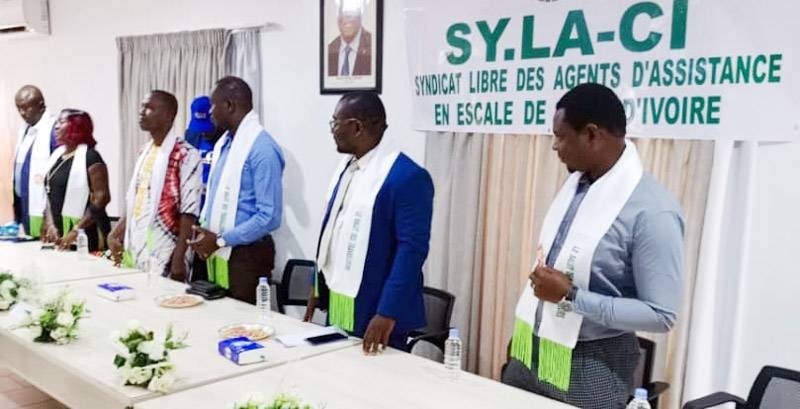Le Syndicat libre des agents d’assistance en escale de Côte d’Ivoire (Syla-ci) a fait sa rentrée syndicale dans les locaux de la Sodexam. (Ph: Dr)