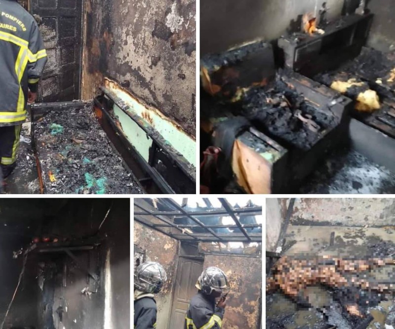 L'incendie s'est produit dans une habitation à Koumassi. (Ph: Gspm)