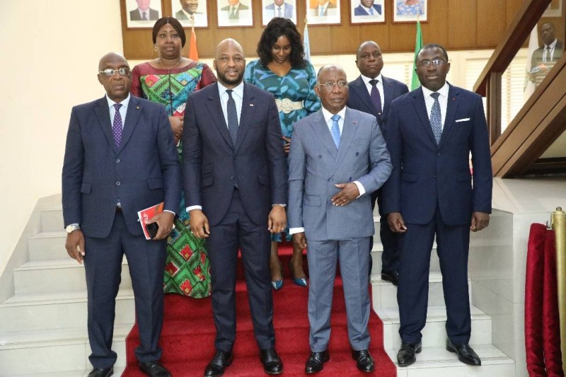 Les émissaires du Président guinéen reçu en audience par le ministre ivoirien des Affaires étrangères. (DR)