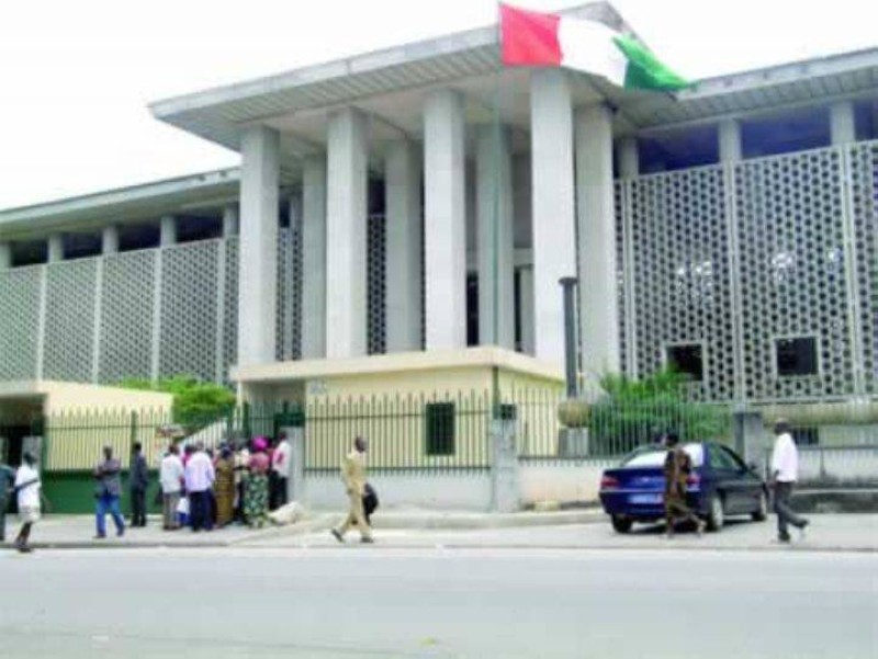 Une vue du tribunal d'Abidjan