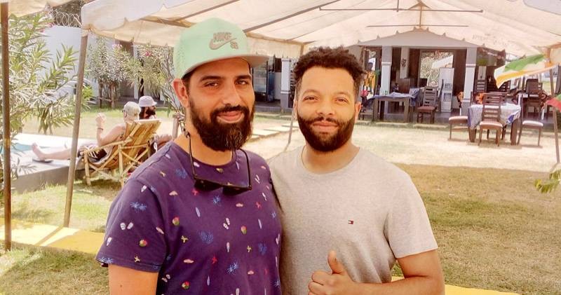 Les deux confrères portugais sont heureux d'être dans la ville de Bouaké. (Ph: Dr)
