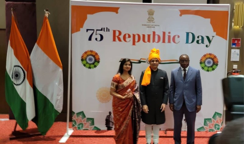 L'ambassadeur de l'Inde et le ministre N'GUESSAN KOFFI. (DR)