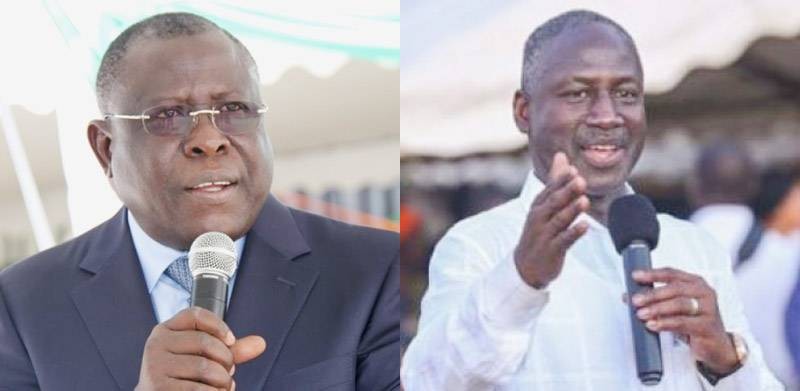 Le ministre-gouverneur du district autonome d'Abidjan, Ibrahima Cissé Bacongo, et le président de l'Assemblée nationale, maire de Yopougon, Adama Bictogo. (Ph: Dr)