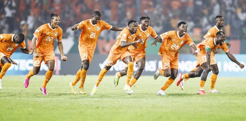 Les Éléphants de Côte d'Ivoire en joie après la qualification. (Ph: Dr)