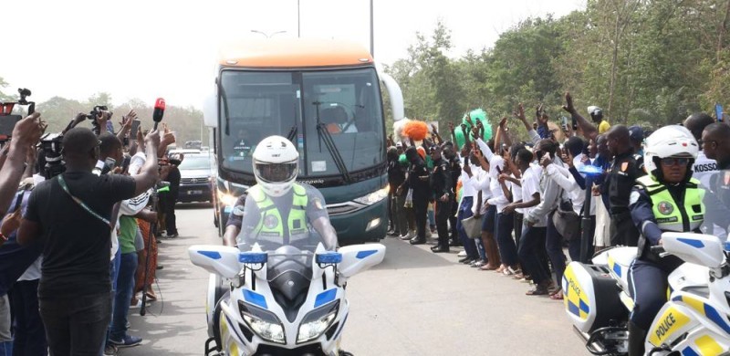 L'équipe nationale a reçu un accueil chaleureux à Bouaké. (Ph: PORO DAGNOGO)