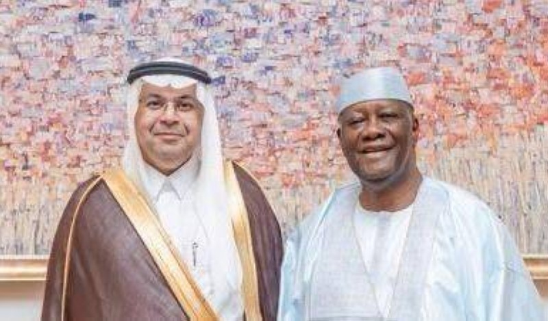S.E.M. Saad Bin Bakheat Al-Qathami et le Président Alassane Ouattara
