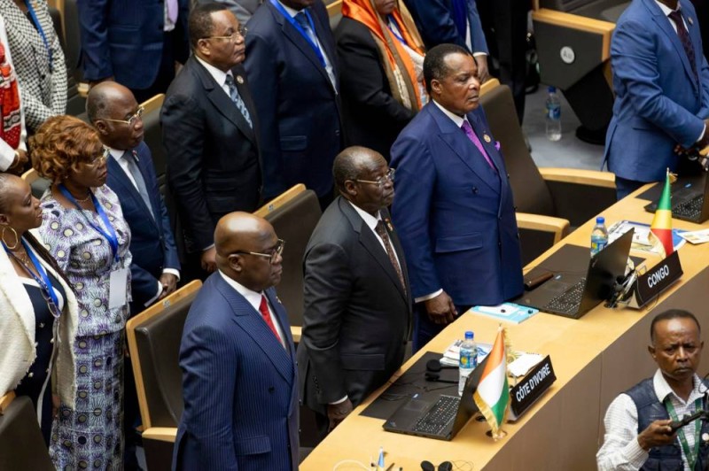 Le vice-Président de la République, Tiemoko Meyliet Koné (au centre), a pris part au sommet de l'Ua, au nom du du Chef de l'Etat, Alassane Ouattara (Ph: Présidence)