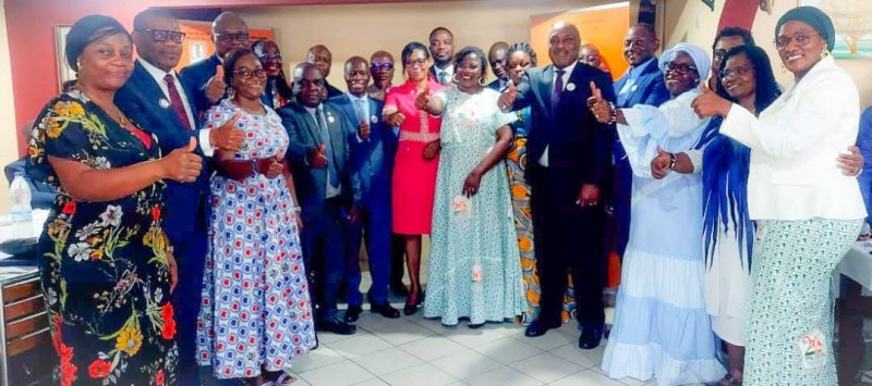 La directrice-coordinatrice du Pnoev, Flore Kouassi Lago a traduit sa gratitude aux partenaires réunis à l'occasion de ce déjeuner. ( Ph: Dr)