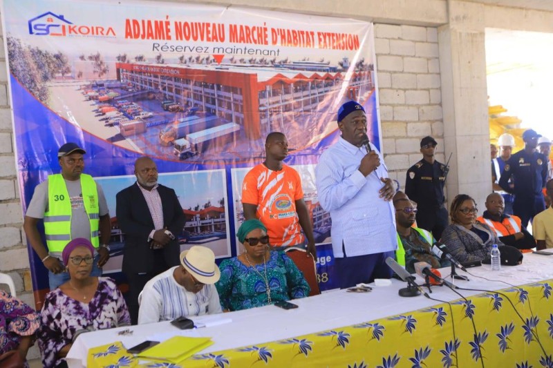 A en croire le maire Farikou Soumahoro, après la fin des travaux, cet espace commercial sera le plus grand marché de l'Afrique de l'ouest. (Ph: Dr)