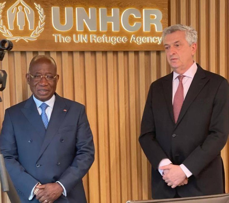 Le ministre des Affaires étrangères a exprimé ses vives félicitations à Filippo Grandi pour sa reconduction à la tête du HCR. (DR)
