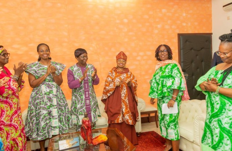 Chantal Camara, présidente du Conseil constitutionnel et des femmes de son institution, lors de cette activité célébrée dans ses locaux, au Plateau.