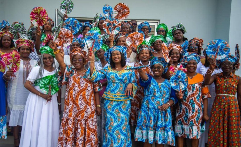 Les femmes de l’entreprise ont pu échanger avec la directrice générale de l’Agence, Karitia Coulibaly De Medeiros. (DR