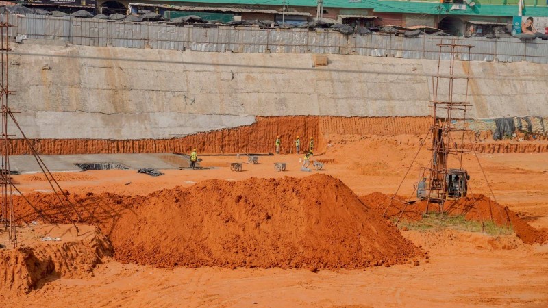 Une vue du chantier du marche gouro d'Adjamé. (DR)