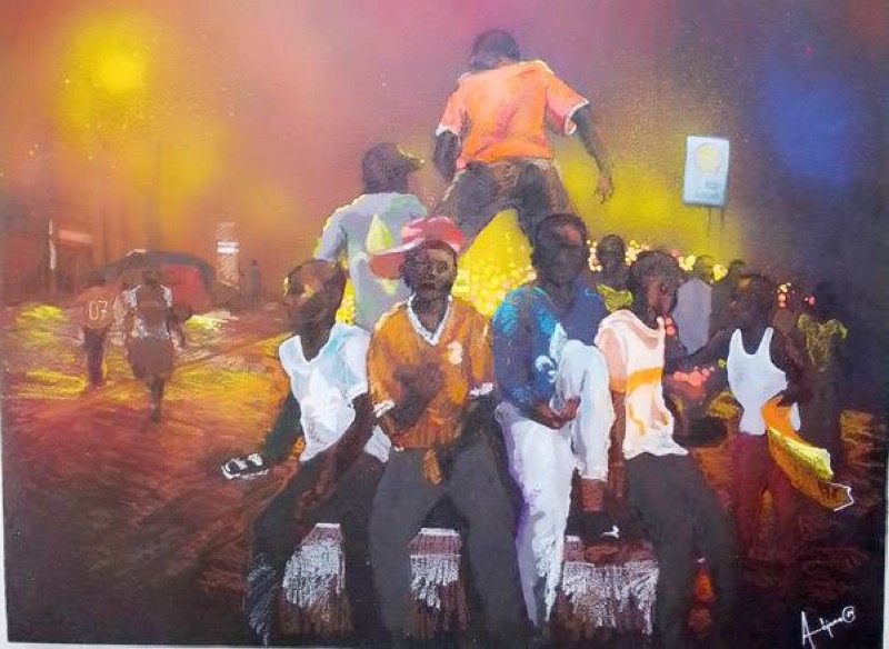 Un tableau de l’Ivoirienne Adjoua. (Ph: Dr)