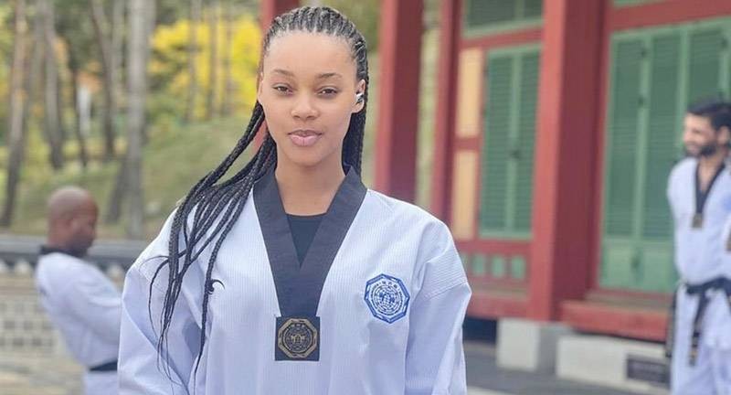 Cynthia Kragbé, Ceinture noire, 4e Dan et professeur de taekwondo. (Ph: Dr)