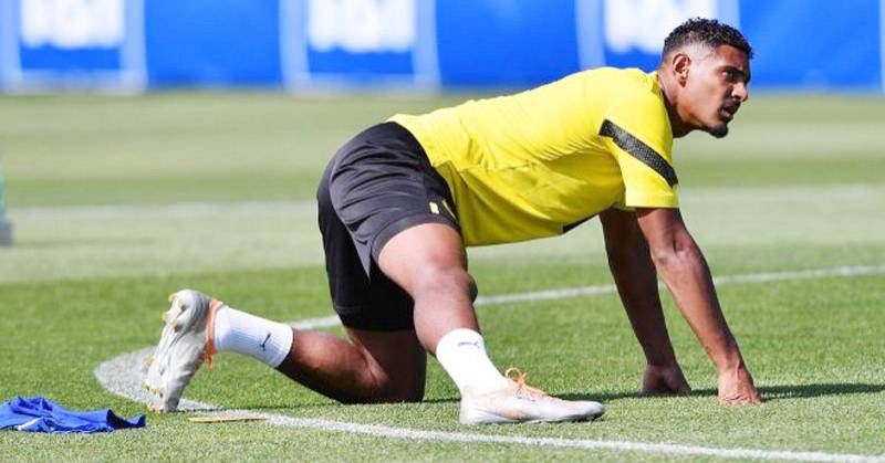 Haller lors de la séance d'entraînement avec ses coéquipiers. (Ph: Dr)