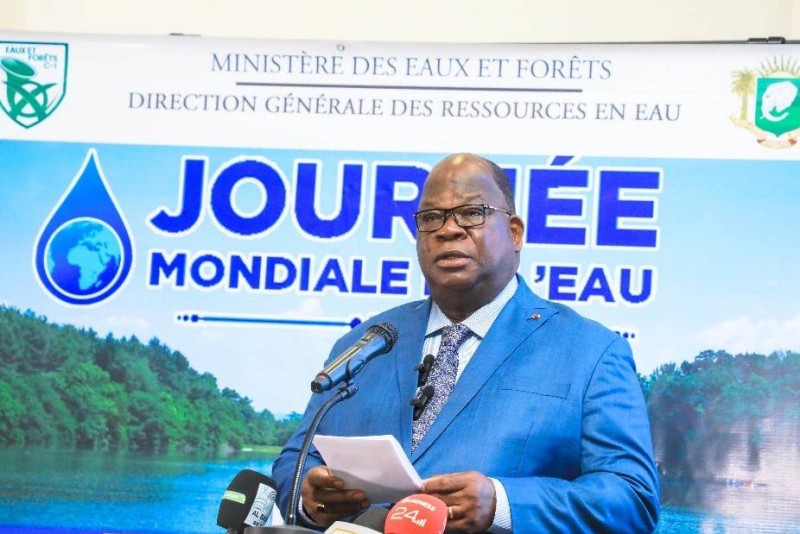 Le ministre des Eaux et Forêts,Laurent Tchagba