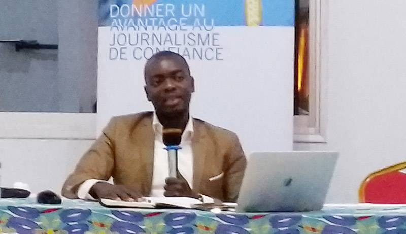 Marc Aboflan, responsable Afrique Jti-Rsf, était le conférencier du jour. (Ph: Dr)