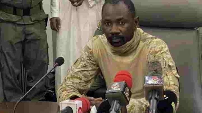 Le Colonel Assimi Goïta,  chef de la junte au pouvoir depuis août 2020