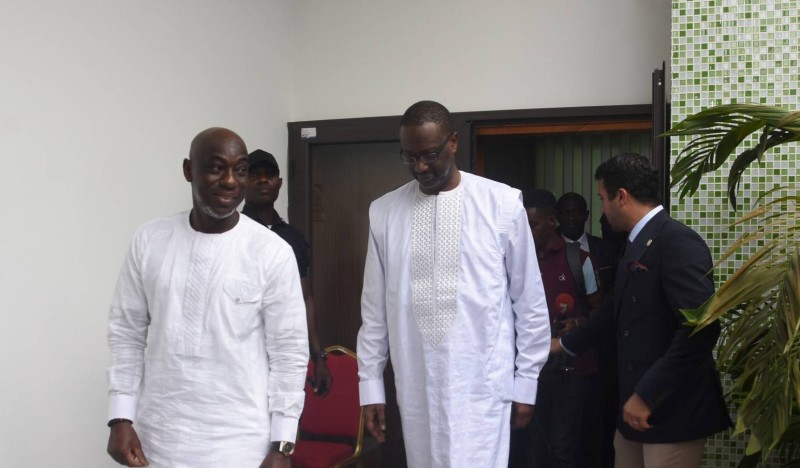 Kamaraté Souleymane dit Soul to Soul chez Tidjane Thiam. (Ph: Dr)