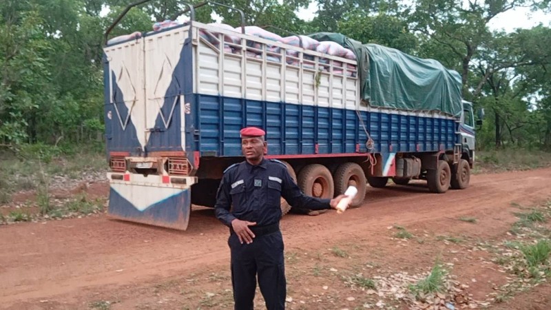 Le lieutenant-colonel Brou N'Guessan sur le terrain. (Ph: Dr)