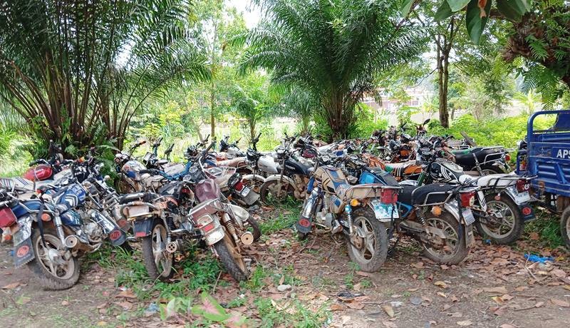 une vue des motos saisies. (Ph: Dr)